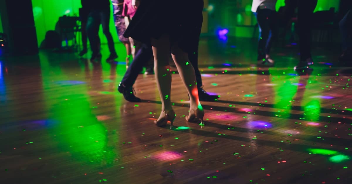 People dancing at a music venue